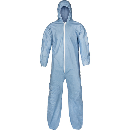 Pyrolon&reg; Plus 2 FR Coveralls, Small, Blue, FR Treated Fabric Maritime Industrial Rubber