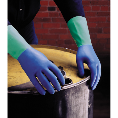 Gants Protector, Taille 6/Petit/6,5, 13" lo, Nitrile/Latex de caoutchouc, Doublure en Ouat&eacute;e, 28 mils Maritime Industrial Rubber