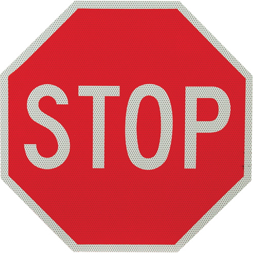 Double-Sided "Stop/Slow" Traffic Control Sign, Aluminum, Bolt-On Maritime Industrial Rubber