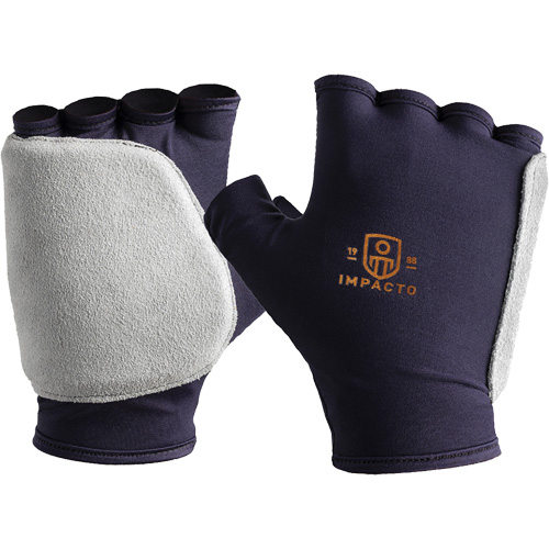 Enveloppe protectrice pour gant droit contre les impacts lat&eacute;raux et de la paume, T-petit, Paume en Cuir fleur, Poignet &agrave; enfiler Maritime Industrial Rubber