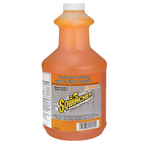 Sqwincher Boisson de r&eacute;hydratation, Concentr&eacute;, Fraîcheur tropicale Maritime Industrial Rubber