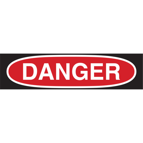 Enseigne Danger, 7" x 10", Polystyr&egrave;ne, Anglais Maritime Industrial Rubber