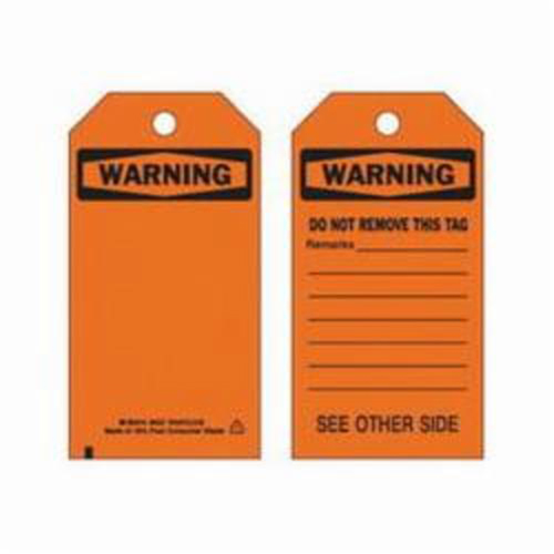 Self-Laminating Safety Tags, Polyester, 3" W x 5-3/4" H, English Maritime Industrial Rubber