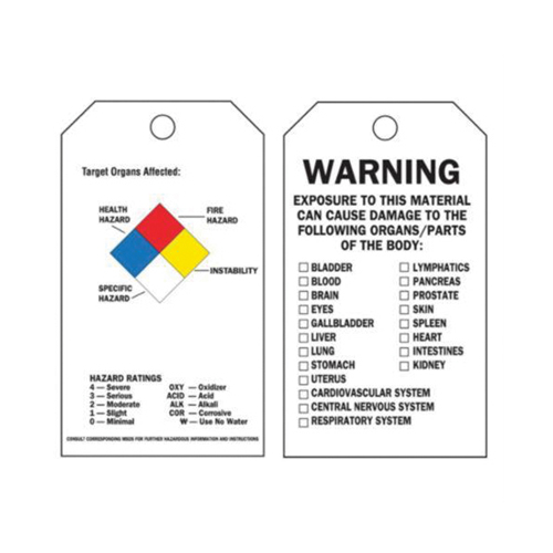 &eacute;tiquettes auto-plastifiantes du droit &agrave; l'information, Polyester, 3" la x 5-3/4" h, Anglais Maritime Industrial Rubber