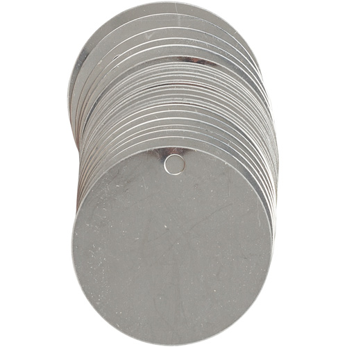 Blank Write-On Valve Tags, Stainless Steel, 2" dia Maritime Industrial Rubber