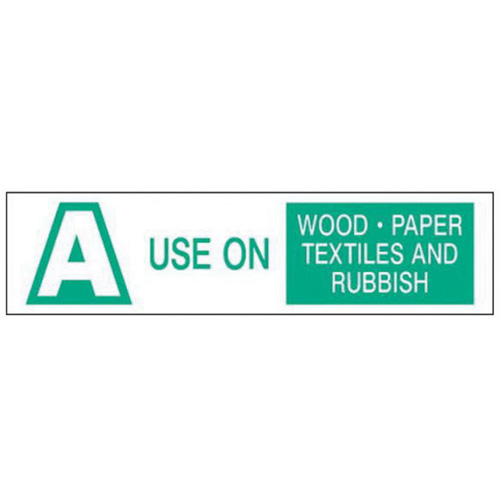 "A Use on Wood Paper Textiles and Rubbish" Labels, 6" L x 1-1/2" W, Green on White Maritime Industrial Rubber