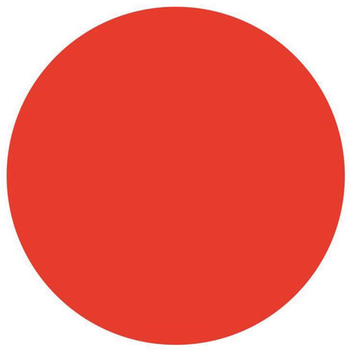 Round Write-On Labels, Circle, 3" L x 3" W, Red Maritime Industrial Rubber