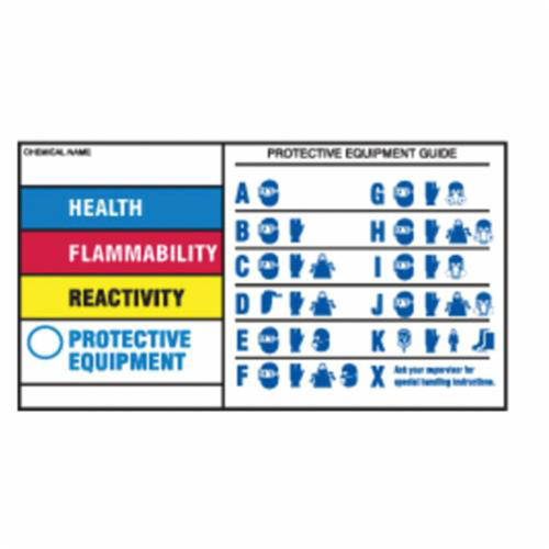 &eacute;tiquettes de protection pour &eacute;quipement, Polyester, Feuille, 5" lo x 3" la Maritime Industrial Rubber