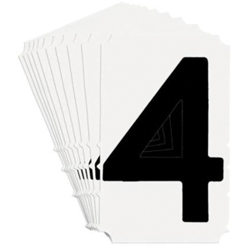 &eacute;tiquettes de lettres et chiffres gothiques individuels Quick-Align, 4, 4" h, Noir Maritime Industrial Rubber