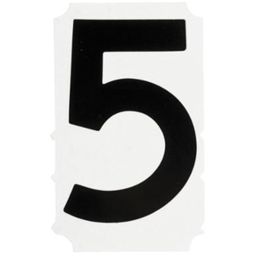 &eacute;tiquettes de lettres et chiffres gothiques individuels Quick-Align, 5, 4" h, Noir Maritime Industrial Rubber