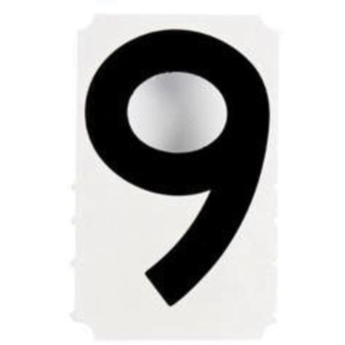 &eacute;tiquettes de lettres et chiffres gothiques individuels Quick-Align, 9, 4" h, Noir Maritime Industrial Rubber