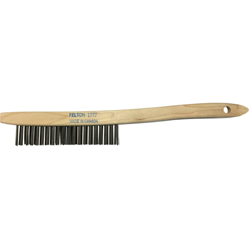 Brosses de nettoyage &agrave; manche recourb&eacute;, Acier, 3 x 19 rangs de fils, Longueur 14" Maritime Industrial Rubber