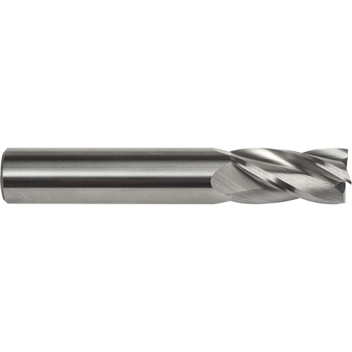 Fraise &agrave; embout droit, 3/16" dia., 2" lo, 4 cannelures, 3/16" tige, Carbure Maritime Industrial Rubber