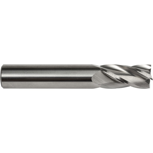 S134 End Mill, 1/8" Dia., 1-1/2" L, 4 Flutes, 1/8" Shank, Carbide Maritime Industrial Rubber