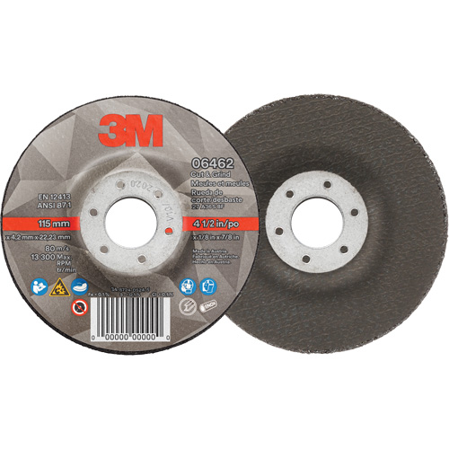 Cut & Grind Wheel, 4-1/2" x 1/8", 7/8" Arbor, Type 27, Ceramic Maritime Industrial Rubber