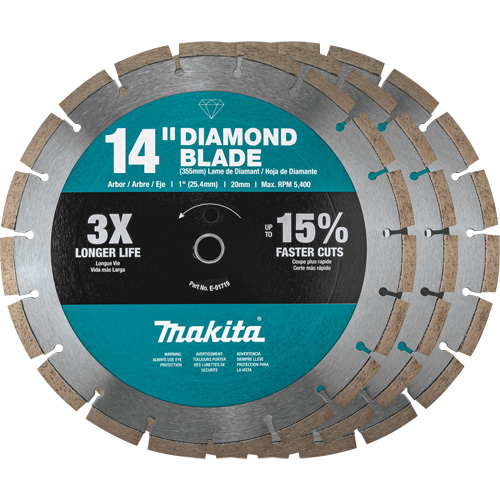 Lame au diamant segment&eacute;e &agrave; usage g&eacute;n&eacute;ral pour entrepreneur Maritime Industrial Rubber