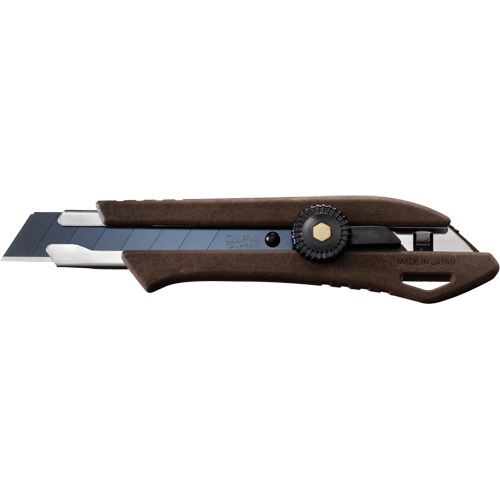 Couteau avec verrou &agrave; cliquet, 18 mm, Prise en Bois Maritime Industrial Rubber
