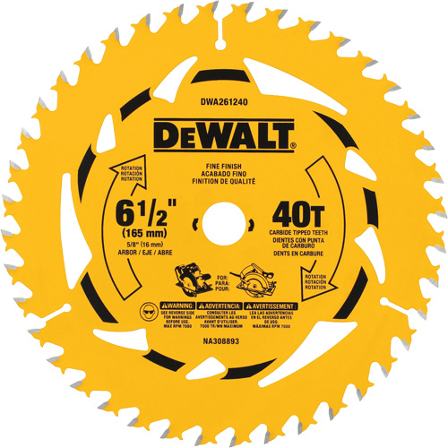 Framing Circular Saw Blade, 6-1/2", 40 Teeth, Wood Use Maritime Industrial Rubber