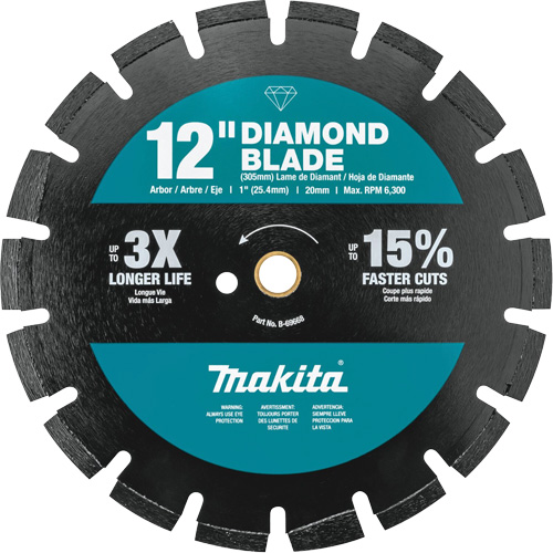 Lame de scie en diamant segment&eacute;e pour usage double Maritime Industrial Rubber