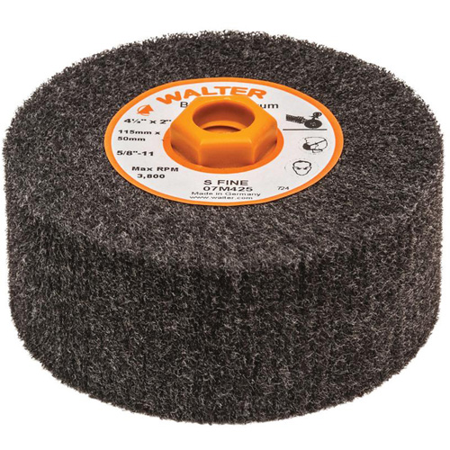 Tambour de conditionnement de surface Blendex, 4-1/2" dia. x 2" la, 5/8"-11 Arbre, Grain Super fin Maritime Industrial Rubber