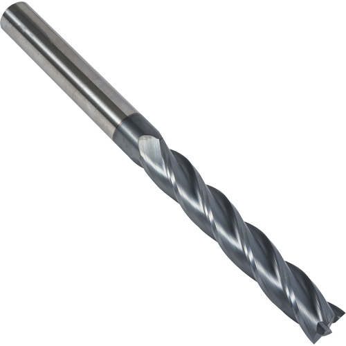 S237 30° Extra Long Square End Mill, 1/4" Dia., 4" L, 4 Flutes, 1/4" Shank, Carbide Maritime Industrial Rubber