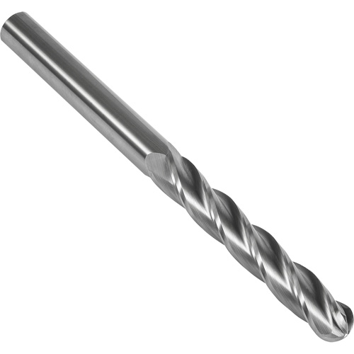 Fraise en bout sph&eacute;rique extra longue 30° S147, 1/2" dia., 6" lo, 4 cannelures, 1/2" tige, Carbure Maritime Industrial Rubber