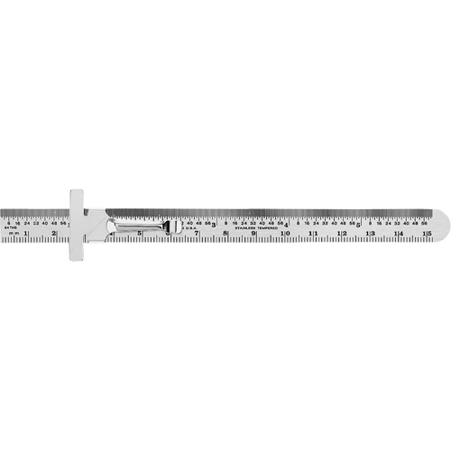 R&egrave;gle flexible de pr&eacute;cision &eacute;conomique, 6" lo, Acier Maritime Industrial Rubber