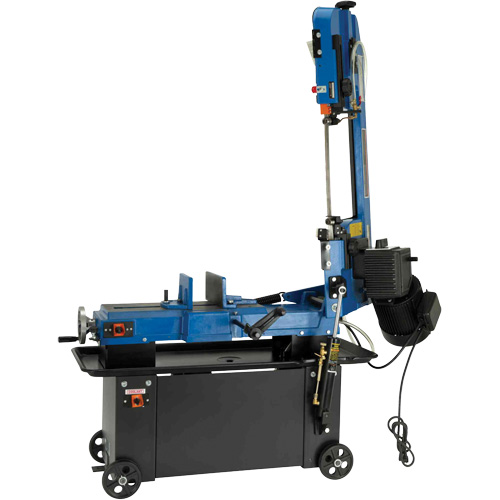 JHVG-712 Metal Bandsaw, Horizontal, 7" Round and 7" x 12" Rectangular Cutting Capacity Maritime Industrial Rubber