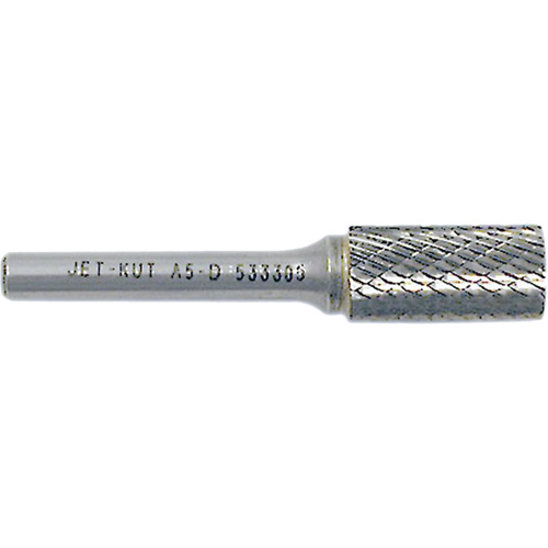 Cylindrical Burr, 5/8" Dia., 1/4" Shank, 1" Depth of Cut Maritime Industrial Rubber
