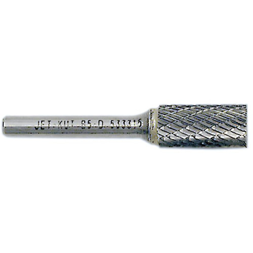 JET-KUT Cylindrical Shape Burr with End Cut, 3/8" Dia., 1/4" Shank, 3/4" Depth of Cut Maritime Industrial Rubber