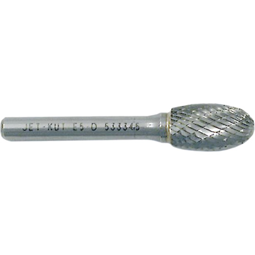Oval Burr, 3/8" Dia., 1/4" Shank, 3/8" Depth of Cut Maritime Industrial Rubber