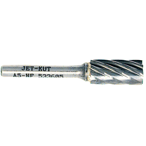 Fraise cylindrique pour aluminium/mat&eacute;riaux non ferreux A5-NF JET-KUT, 1/2" Dia., 1/4" Tige Maritime Industrial Rubber