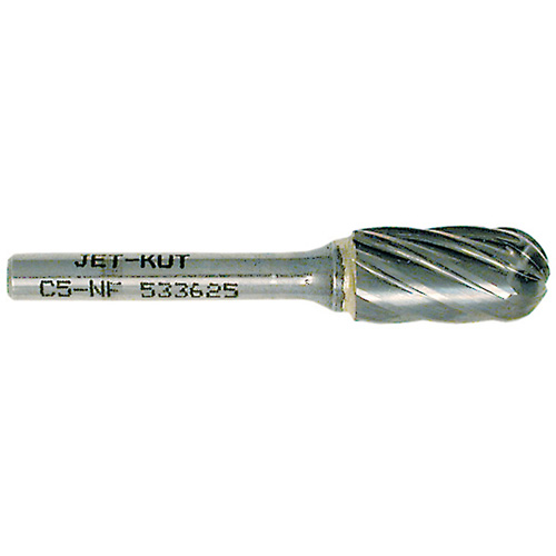 C5-NF JET-KUT&reg; Ball Nose Shape Bur for Aluminum/Non-ferrous Materials, 1/2" Dia. Maritime Industrial Rubber
