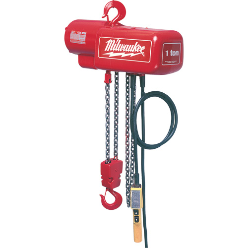Electric Chain Hoist, 10' Lift, 2000 lbs. (1 tons) Capacity, 16 FPM Maritime Industrial Rubber