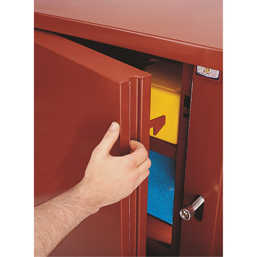 Jobsite Shelf Cabinet, Steel, 47.5 Cubic Feet, Red Maritime Industrial Rubber