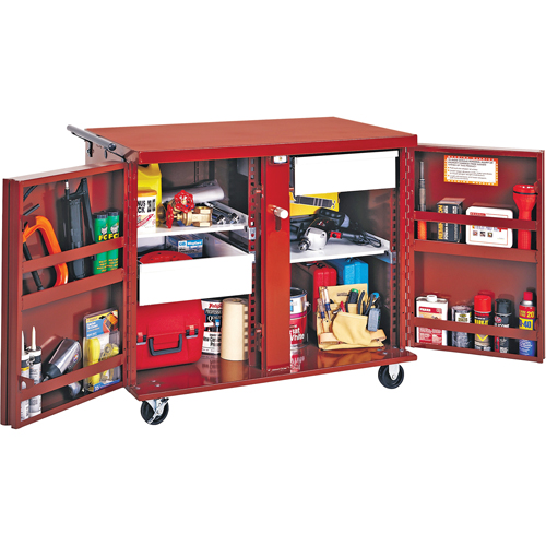 Rolling Work Bench, 43-7/8" W x 38-1/2" H x 26-7/8" D, 21.7 Cubic Feet Capacity Maritime Industrial Rubber