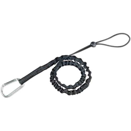 Squids&reg; 3100 Tool Lanyard, Bungee, Carabiner/Loop Maritime Industrial Rubber