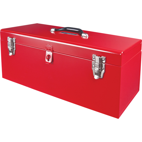 ATB100 Portable Tool Box with Metal Tool Tray, 8-3/4" D x 21" W x 9" H, Red Maritime Industrial Rubber