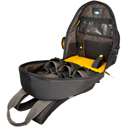 Techgear 53-Pocket Tool Backpack, 16" L x 13-1/4" W, Black, Polyester Maritime Industrial Rubber