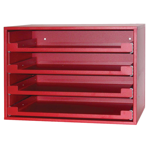 Compartment Rack, 15" D x 21" W x 15" H, Red Maritime Industrial Rubber
