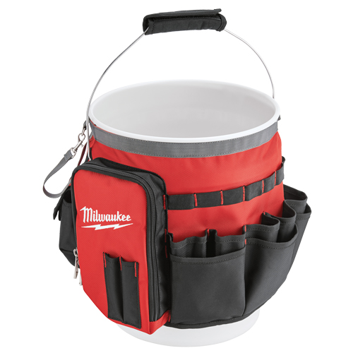 Sac organiseur pour seau, 10" lo x 10" la x 13-1/2" h, Nylon, Rouge Maritime Industrial Rubber