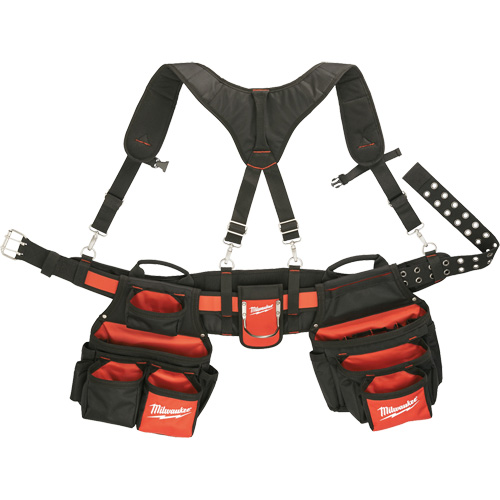Ceinture de travail a/m&eacute;canisme de suspension pour entrepreneur, Nylon, Noir Maritime Industrial Rubber