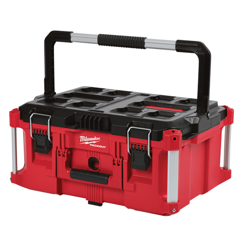 Packout Large Tool box, 22" x 16" x 11", Black/Red Maritime Industrial Rubber