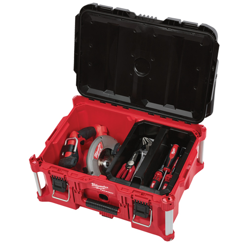 Packout Large Tool box, 22" x 16" x 11", Black/Red Maritime Industrial Rubber