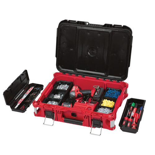 Packout Tool Box, 22" x 16" x 7", Black/Red Maritime Industrial Rubber