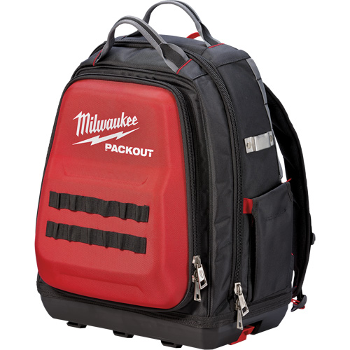 Sac &agrave; dos Packout, 15-3/4" lo x 11-4/5" la, Noir/Rouge, Balistique Maritime Industrial Rubber