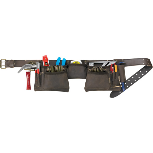 Constructor's Tool Belt, Leather, Tan Maritime Industrial Rubber