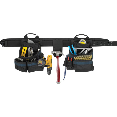 Electrician's Tool Belt, Polyester, Black Maritime Industrial Rubber
