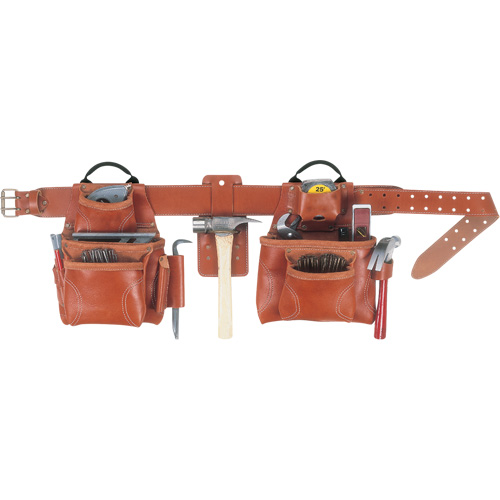 Deluxe Tool Belt Combo, Leather, Tan Maritime Industrial Rubber