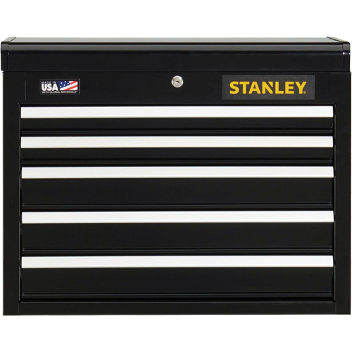 300 Series Tool Chest, 26" W, 5 Drawers, Black Maritime Industrial Rubber